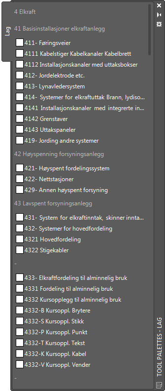 NS3420 lag i AutoCAD