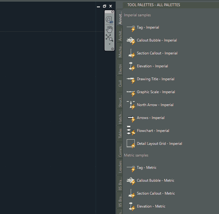 ELI verktøypalett i AutoCAD