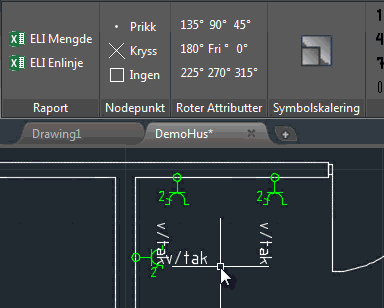 Rotere attributt i en ELI blokk i AutoCAD