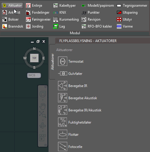 Bytte verktøypalett i ELI PRO, AutoCAD