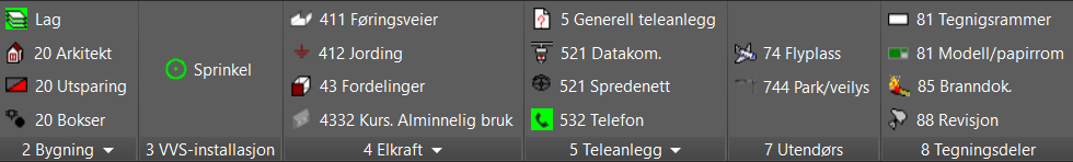 ELI PRO meny i AutoCAD